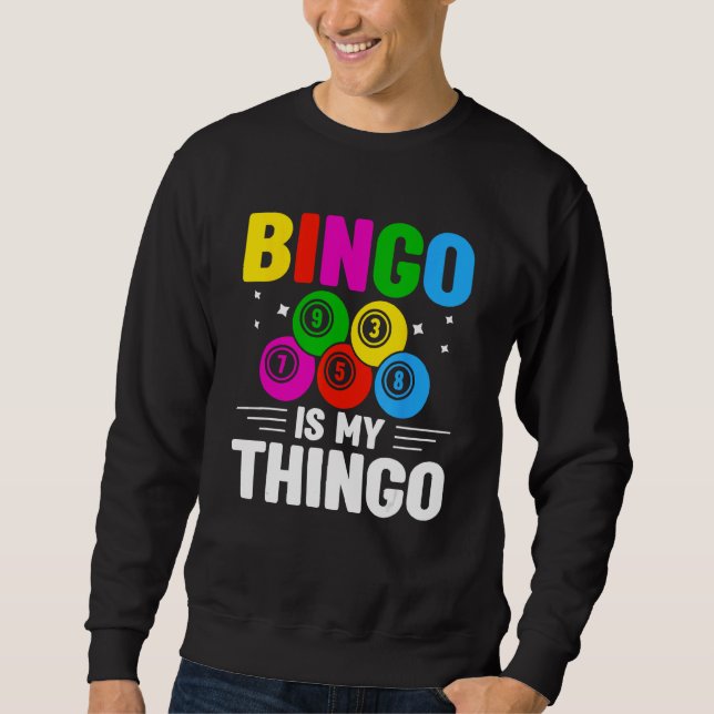 Sweatshirt Bingo Player Bingo Halls Casino Game Card Game Bin (Devant)