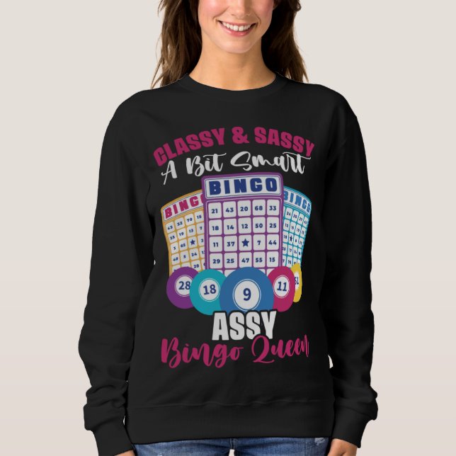 Sweatshirt Bingo Player Gambling Lottery Bingo Card Bingo Que (Devant)