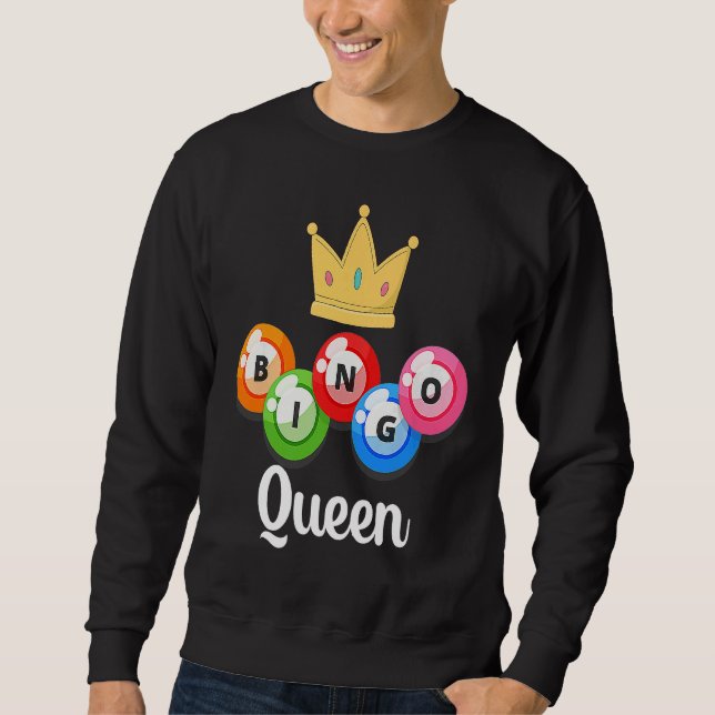 Sweatshirt Bingo Queen Womens  Bingo Player  Caller (Devant)