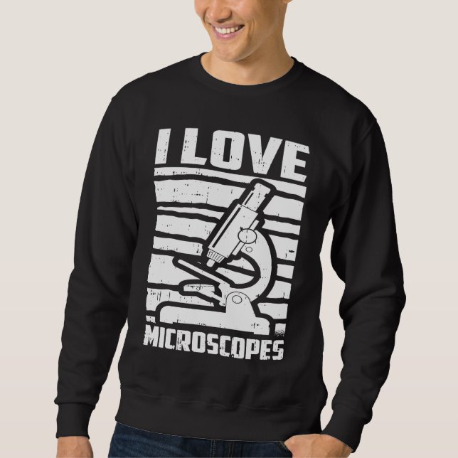 Sweatshirt Biologie Microscope Science Scientifique Professeu (Devant)
