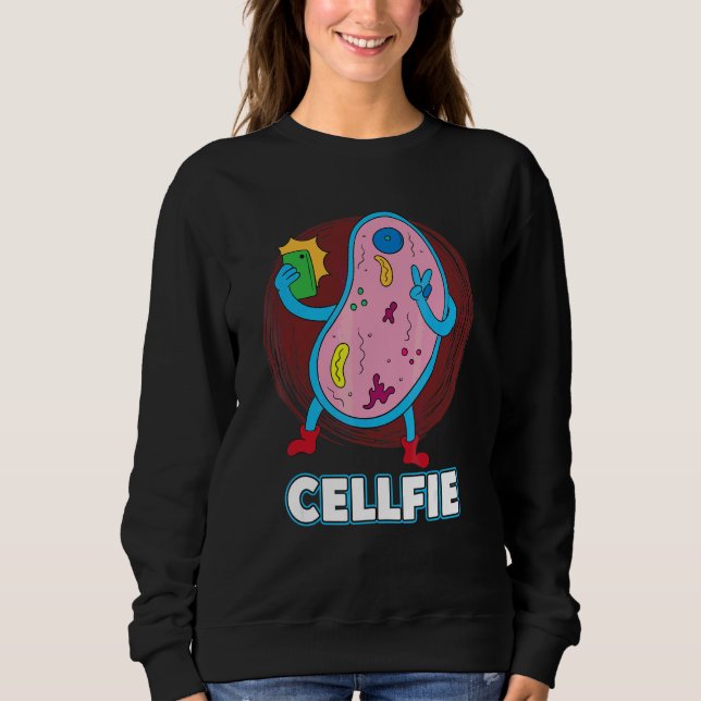 Sweatshirt Biologiste de bactéries de selfie de cellule Cellf (Devant)