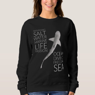 Sweatshirt Biologiste de la vie marine requin mer océan homme