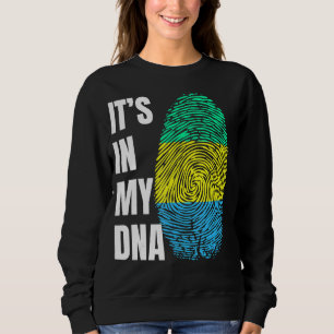 Sweatshirt Biométrie ADN en empreintes digitales Gabon Drapea