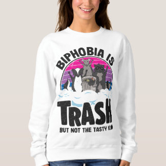 Sweatshirt Biphobie Est Trash Opossum Raccoon Bisexuel Drapea