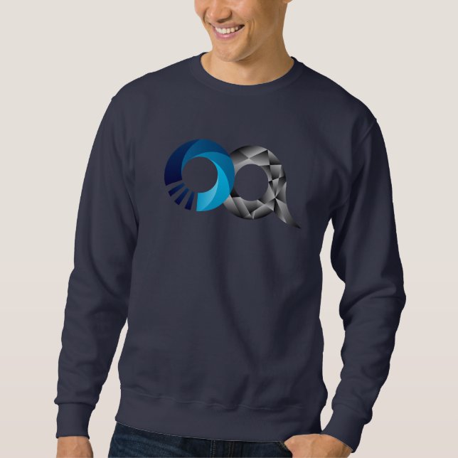 Sweatshirt bipolaire de bleu d'icône d'ours (Devant)