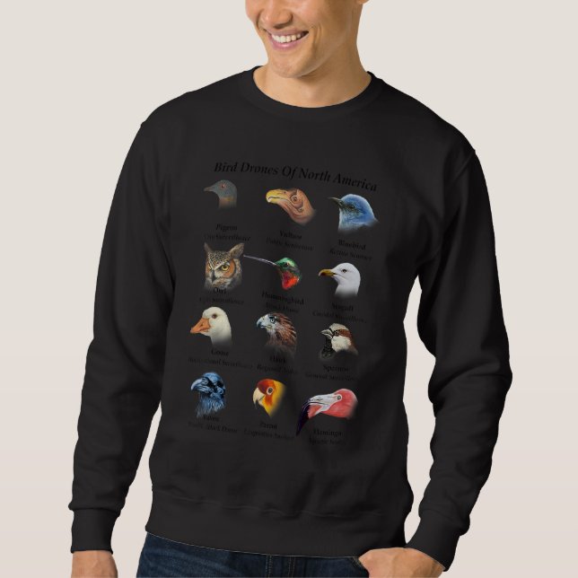 Sweatshirt Bird Drones Of North America Cute Field Guide Bird (Devant)