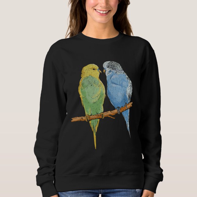 Sweatshirt Bird Lover Parakeet Lovers sweet birding, cool ret (Devant)