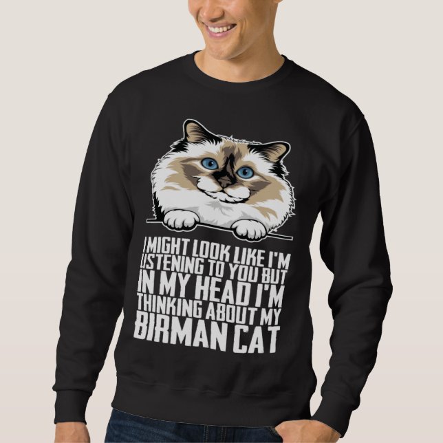 Sweatshirt Birman cat Birman kitten Birman mom (Devant)