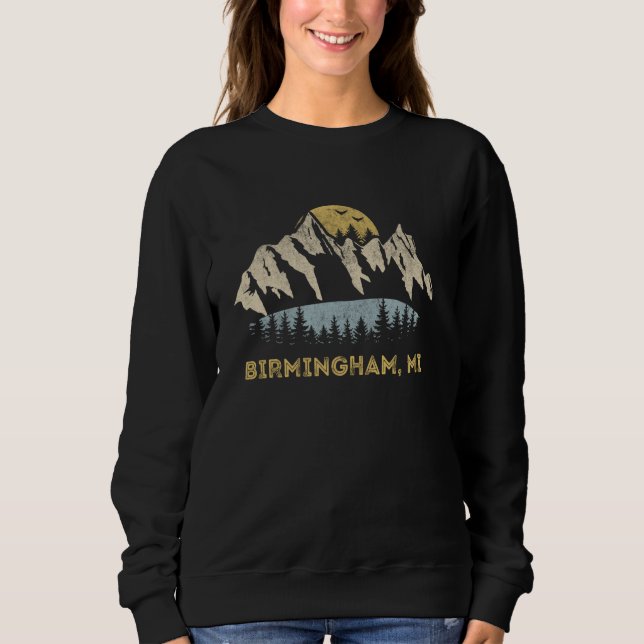 Sweatshirt Birmingham Michigan Mountain Sunset Sunrise MI (Devant)