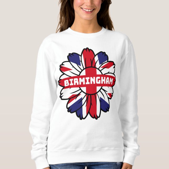Sweatshirt Birmingham Union Jack Sunflower British Pride (Devant)