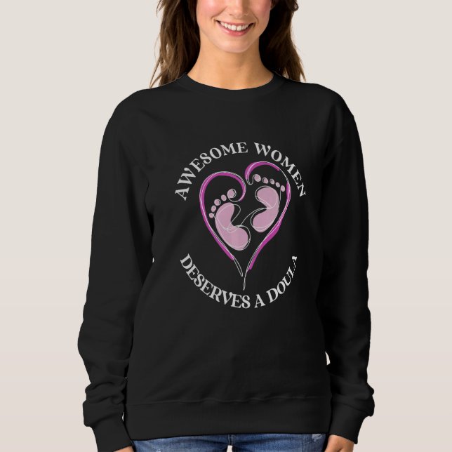 Sweatshirt Birth Doula Proud Birth Worker Pregnancy Couch Mid (Devant)