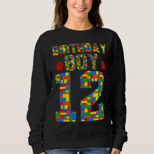 Sweatshirt Birthday Boy 12 Blocs Constructeur de briques Mast