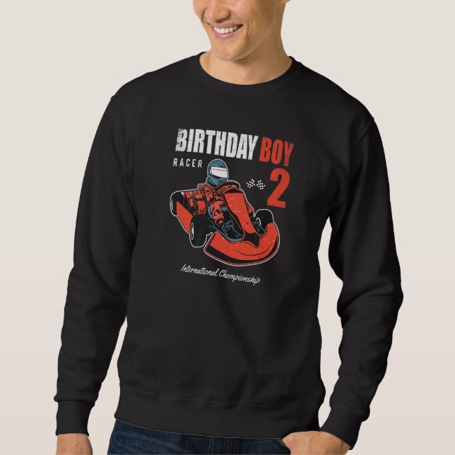Sweatshirt Birthday Boy 2 Years 2nd Birthday Go Karting R (Devant)
