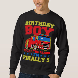 Sweatshirt Birthday Boy Sound L'alarme Je suis enfin 5 année