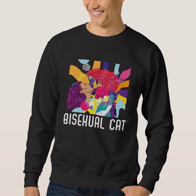Sweatshirt Bisexual Cat Owner Rainbow Pride Bisexuality LGBTQ (Devant)