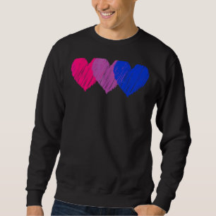 Sweatshirt Bisexual Drapeau Coeurs Aimer Lgbt Bi Pride
