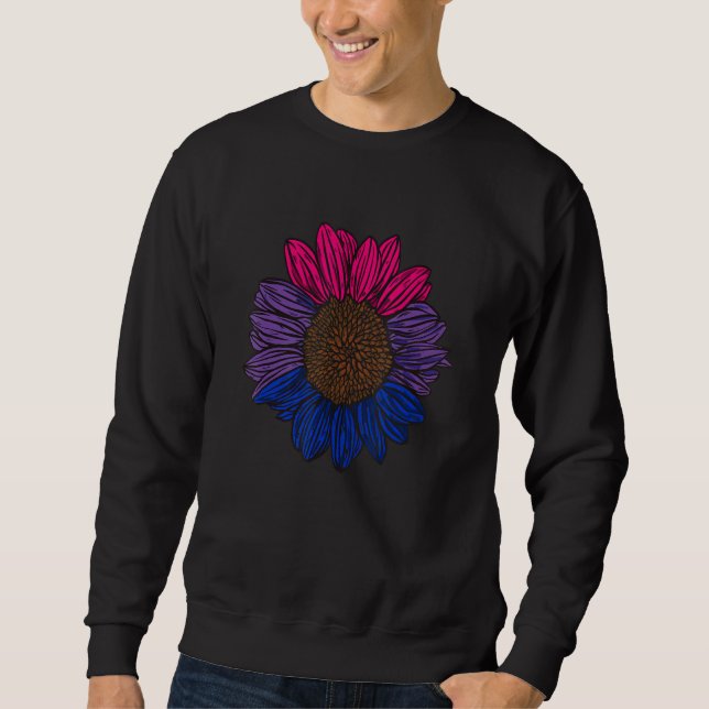 Sweatshirt Bisexual Pride Sunflower LGBT Bi Pride Bisexual Fl (Devant)