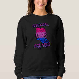 Sweatshirt Bisexuel Aquarius Zodiac Signal Anniversaire Horos