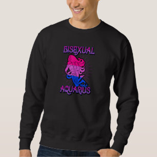 Sweatshirt Bisexuel Aquarius Zodiac Signal Anniversaire Horos