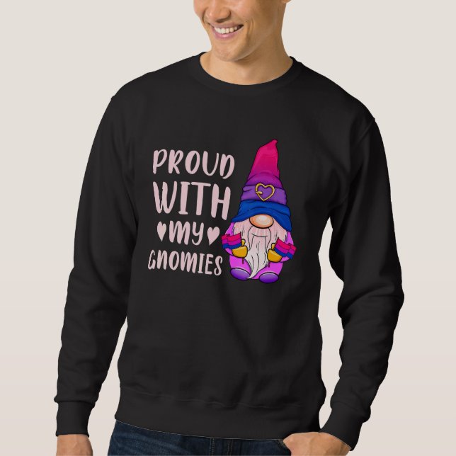 Sweatshirt Bisexuel Gnome LGBT Pride Bi couleurs (Devant)