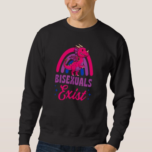 Sweatshirt Bisexuels Existe Bisexuel Dragon Pride Amour Arc-e (Devant)