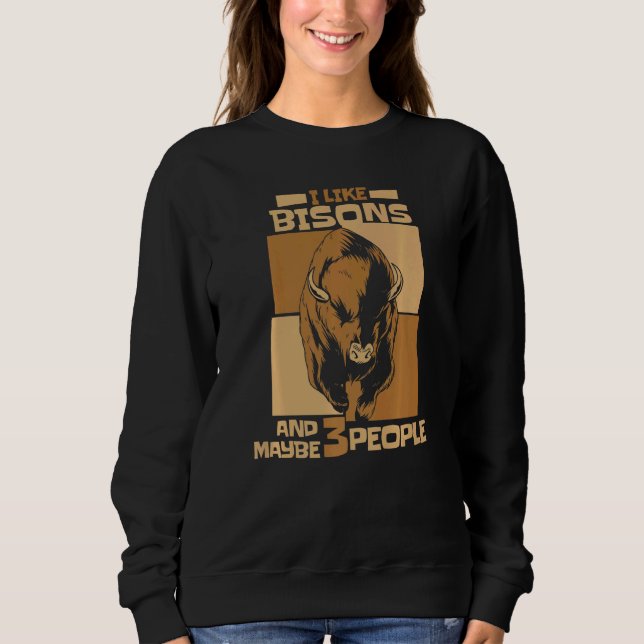 Sweatshirt Bison Bisons Buffalo Bull 1 (Devant)
