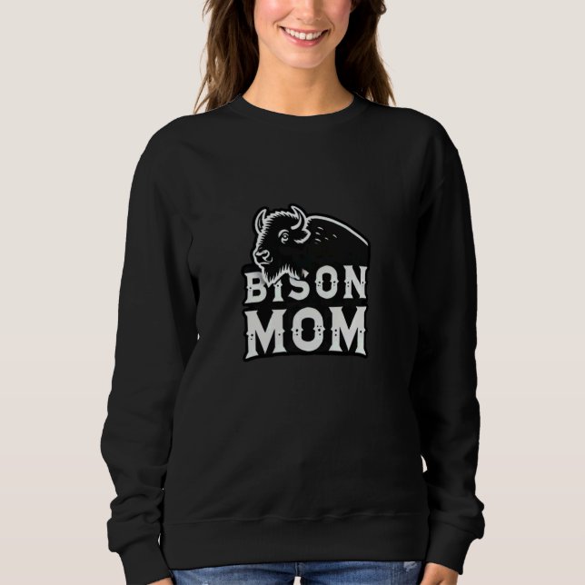 Sweatshirt Bison Maman Chemise Bison Lover Bisons (Devant)