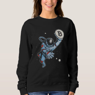 Sweatshirt Bitcoin à l'astronaute de lune