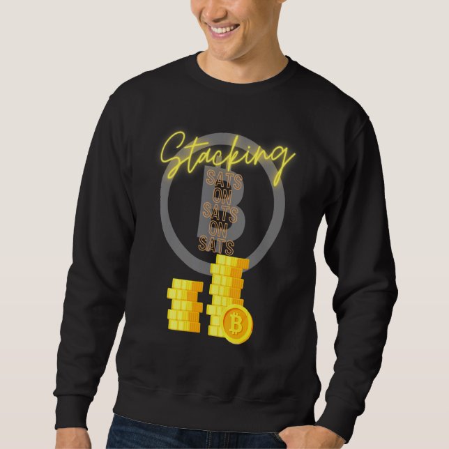 Sweatshirt Bitcoin Btc Stack Sats Cryptomonnaie Satoshi Cryp (Devant)