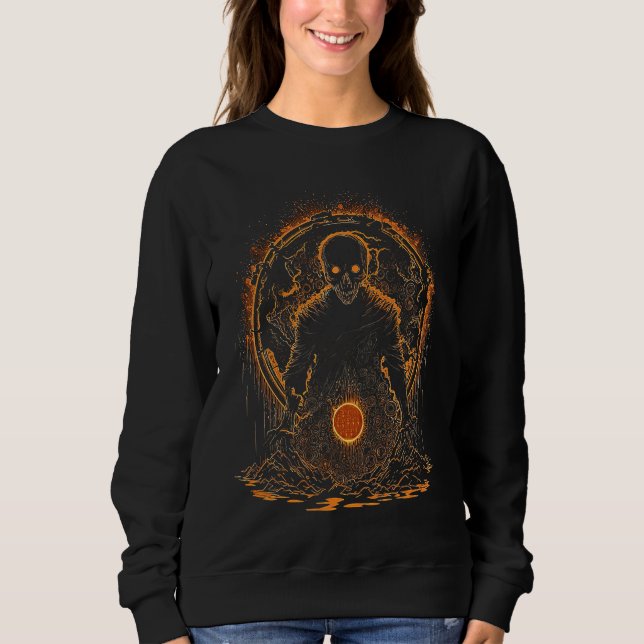 Sweatshirt Bitcoin Coin Crypto Illustration Dark Black  5 (Devant)