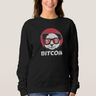 Sweatshirt Bitcoin cristal mignon Panda lunettes de soleil Re