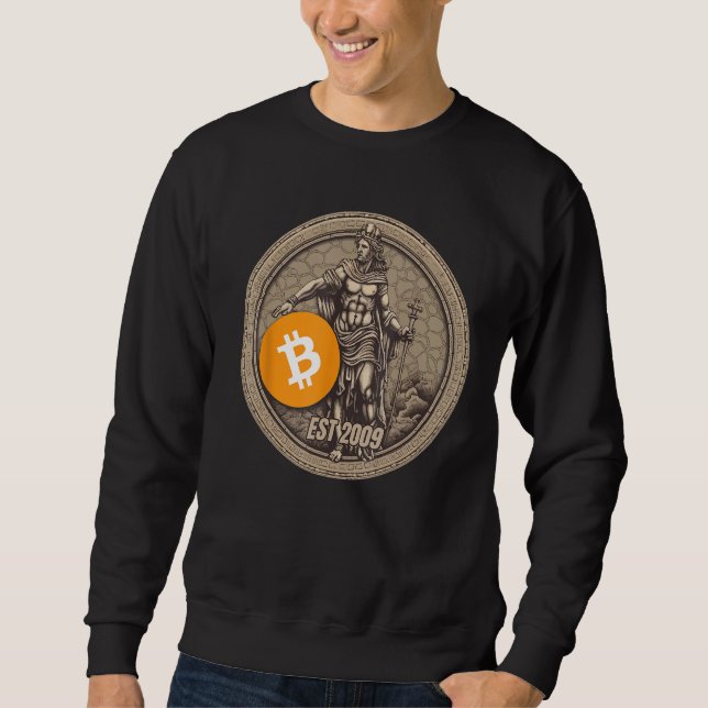 Sweatshirt Bitcoin Cryptocurrency (Devant)