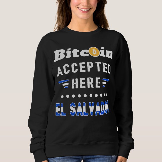 Sweatshirt Bitcoin El Salvador Cryptomonnaie Crypto Btc Lega (Devant)
