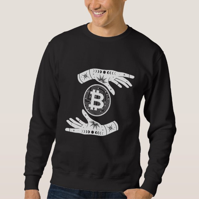 Sweatshirt Bitcoin Hodl Main Tenant La Cryptomonnaie Numériqu (Devant)