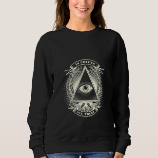 Sweatshirt Bitcoin Illuminati Oeil Cryptomonnaie Courbe numér