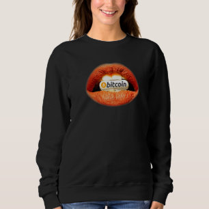 Sweatshirt Bitcoin Orange Pill Lips Monnaie Crypto Investiss