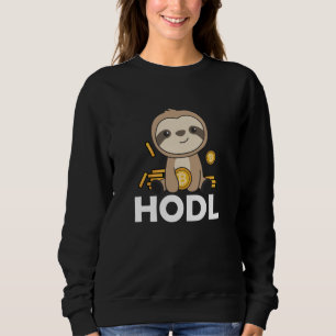 Sweatshirt Bitcoin Pièces Faultier tenir la monnaie numérique
