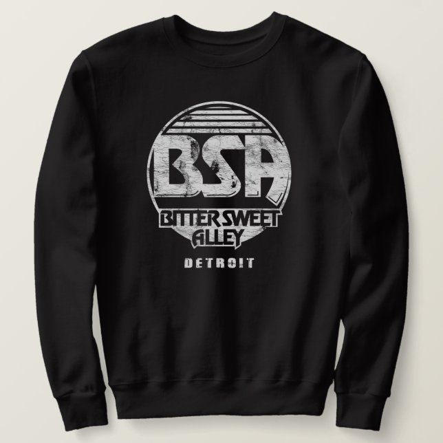 Sweatshirt Bitter Sweet Alley (BSA Vintage) NOIR Logo (Design devant)