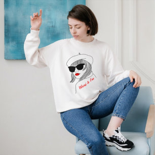 Sweatshirt Bizarre et Gratuit Citation l Élégante Linéaire Él