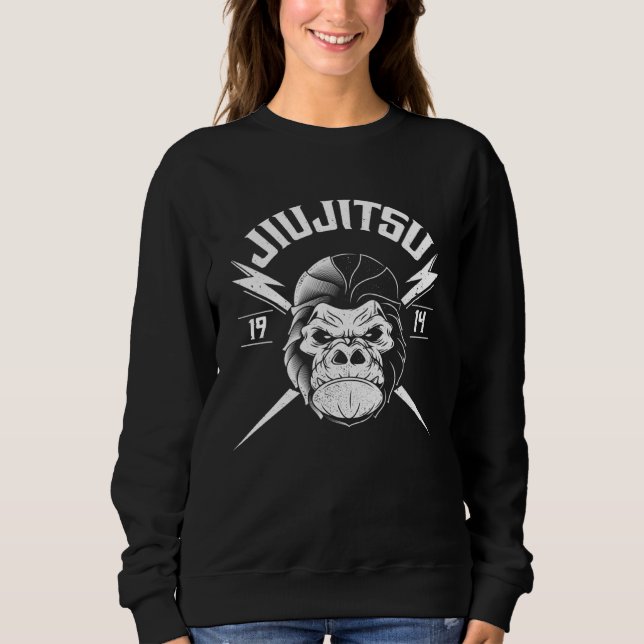Sweatshirt BJJ Gorilla  Brazilian Jiu Jitsu and Grappling (Devant)