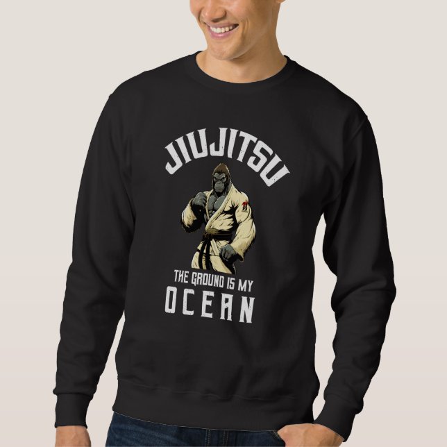Sweatshirt BJJ Gorilla Brazilian Jiu Jitsu Grappling Judo (Devant)