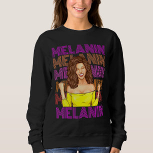 Sweatshirt Black African American Ebony Melanin Queen Empower