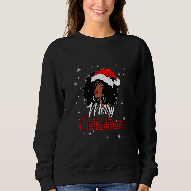 Sweatshirt Black African American Père Noël Vêtements Mel de  (Devant)