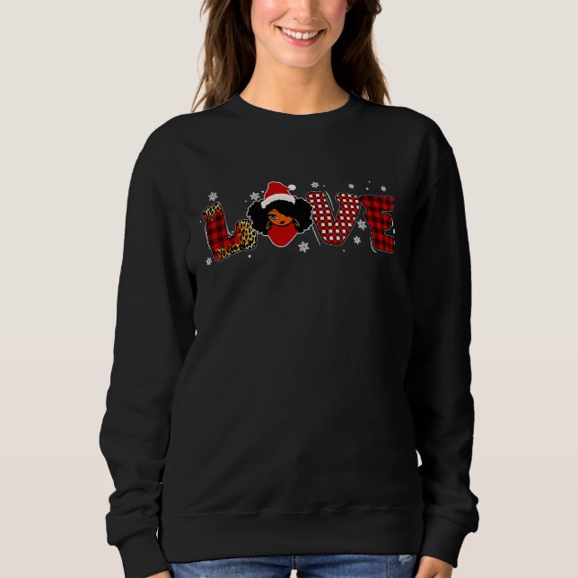 Sweatshirt Black African American Ugly Christmas Costume Sant (Devant)