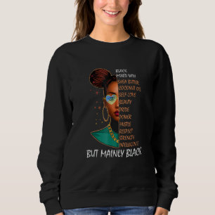 Sweatshirt Black Afro Woman