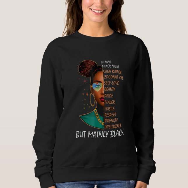 Sweatshirt Black Afro Woman (Devant)
