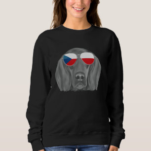 Sweatshirt Black and Tan Coonhound Chien Tchèque Lunettes de 