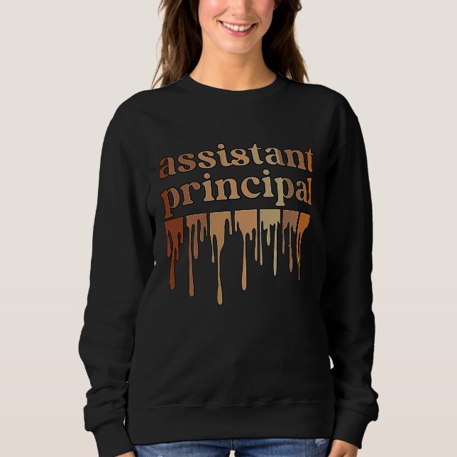 Sweatshirt Black Assistant Principal African American Melanin (Devant)