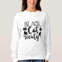 Black Cat Society Funny Halloween mignonne