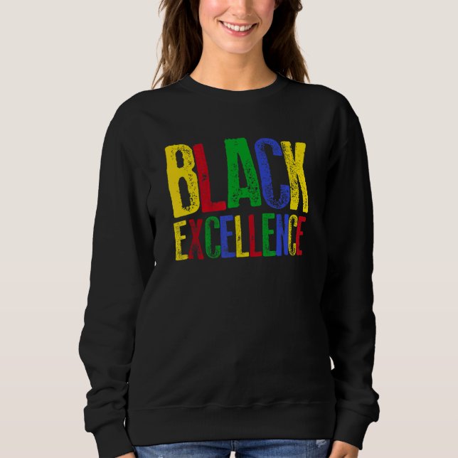 Sweatshirt Black Excellence Designs Pour Hommes Femmes Black  (Devant)